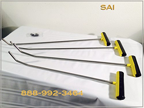 Click Here to See More Images 4pc PDR Large DENT Repair Tool set- Ball Tip stainless steel SAI Brand Paintless Dent Removal Tool set