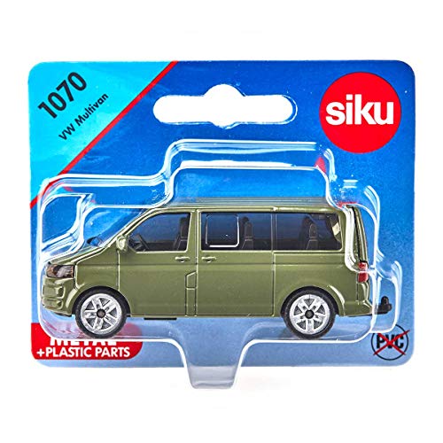 siku 1070, VW Multivan, Metall/Kunststoff, Rot, Öffenbare Heckklappe, Anhängerkupplung – Bild 8