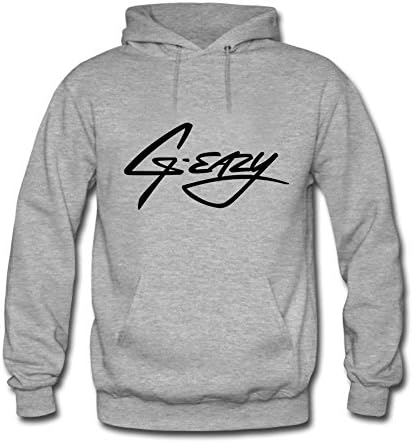 Fuli Lin Men's G-Eazy logo Casual Graphic Cotton Hoodied Sweatshirt S Grey