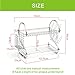 WORTOOL Dish Drying Rack 2 Tier Dish Rack and Drain Board, 21 inch ‘S’ Shape Double Draining Tray Design Effectively Prevent Cross-Contamination.