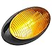 Lumitronics RV 12V LED Oval Porch Utility Light - Clear & Amber Lenses - For Motorhomes, Campers, Trailers, 5th Wheels (Black)