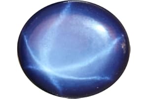 REAL-GEMS 6 Rays Star Sapphire 11 Ct. Perfect Oval Shape Cabochon Loose Gemstone