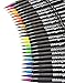 KINGART Pro Brush Pens, 24 Colors for Real Watercolor Painting with Flexible Nylon Brush Tips, Paint Markers for Coloring, Calligraphy and Drawing for Artists and Beginner Painters