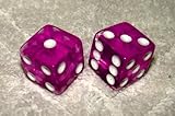 Purple Transparent Dice Pair