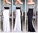 VERWIN Off Shoulder Bodycon Fishtail Women's Maxi Dress Long Sleeve Floor-Length Stripe Dress