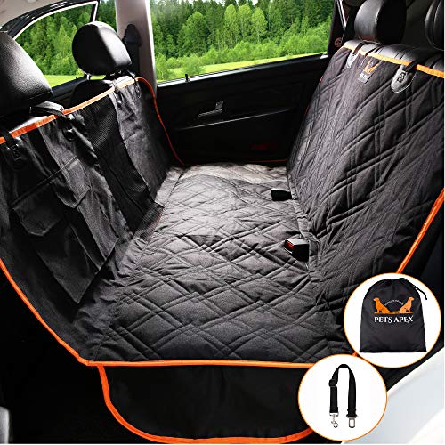 Dog Car Seat Covers with Mesh Window, Heavy Duty Scratchproof Nonslip