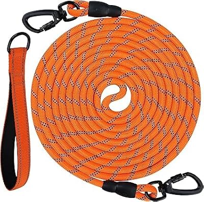 Joytale Training Leads for Dogs Padded Handle 5m 10m 15m 20m Orange 10M
