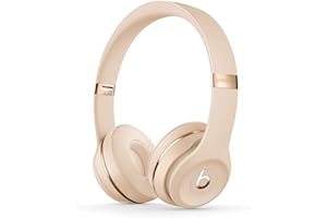 Beats Solo3 Wireless On-Ear Headphones - Apple W1 Headphone Chip, Class 1 Bluetooth, 40 Hours of Listening Time, Built-in Microphone - Satin Gold (Latest Model)