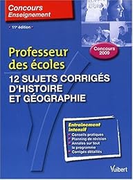 12 sujets corrigés d'histoire et géographie