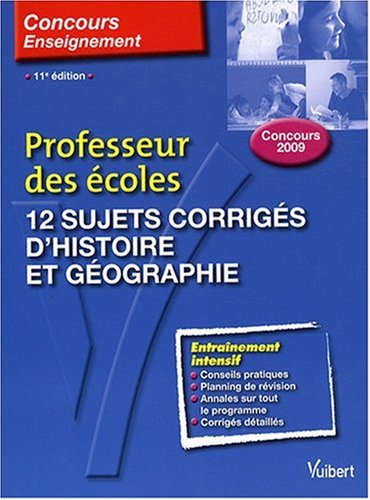 12 sujets corrigés d'histoire et géographie
