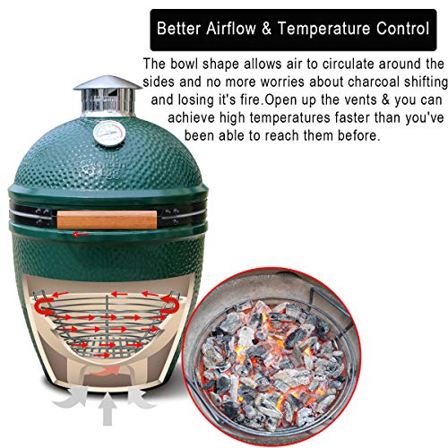 Mydracas Lump Charcoal Fire Basket with Divider Big Green Egg Accessories,Stainless Steel Grill