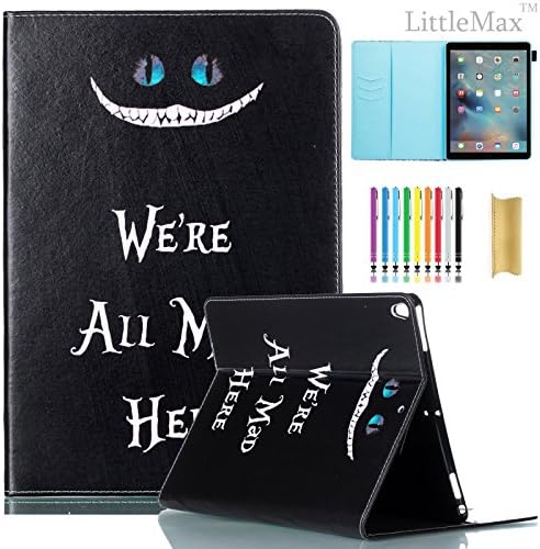 iPad Pro 10.5 Case LittleMax PU Leather Protective [Kickstand] Flip Folio Wallet Case Card Holder Cover for New iPad Pro 10.5-lnch 2017 Model [Free Cleaning Cloth,Stylus Pen]-03 All Mad Here