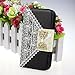 Fashion Girl Woman Fresh Sweet Cute Flip Wallet Leather Case Cover for Samsung Galaxy S4 9500 (black)