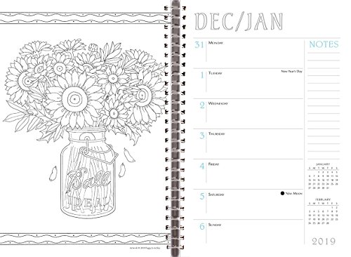 Keep Calm and Color On 2019 18-Month Weekly Planner, 6 x 9, (CW-0491)
