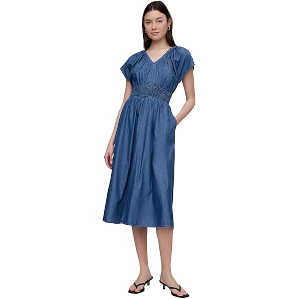 chinese dress ladies GAP Womens Maxi Shirt Dress Tea Rose XL at Amazon Women's Clothing store