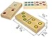 Dominoes for Kids - Wooden Dominos with Numbers - Math Domino Color Dots 28 pcs Set