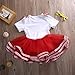 Little Girls Christmas Holiday Candy Cane Cutie Tutu Dress (120 (5-6Y))