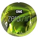 ONE Zero Thin Premium Lubricated Latex Condoms with Silver Pocket/Travel Case-24 Count