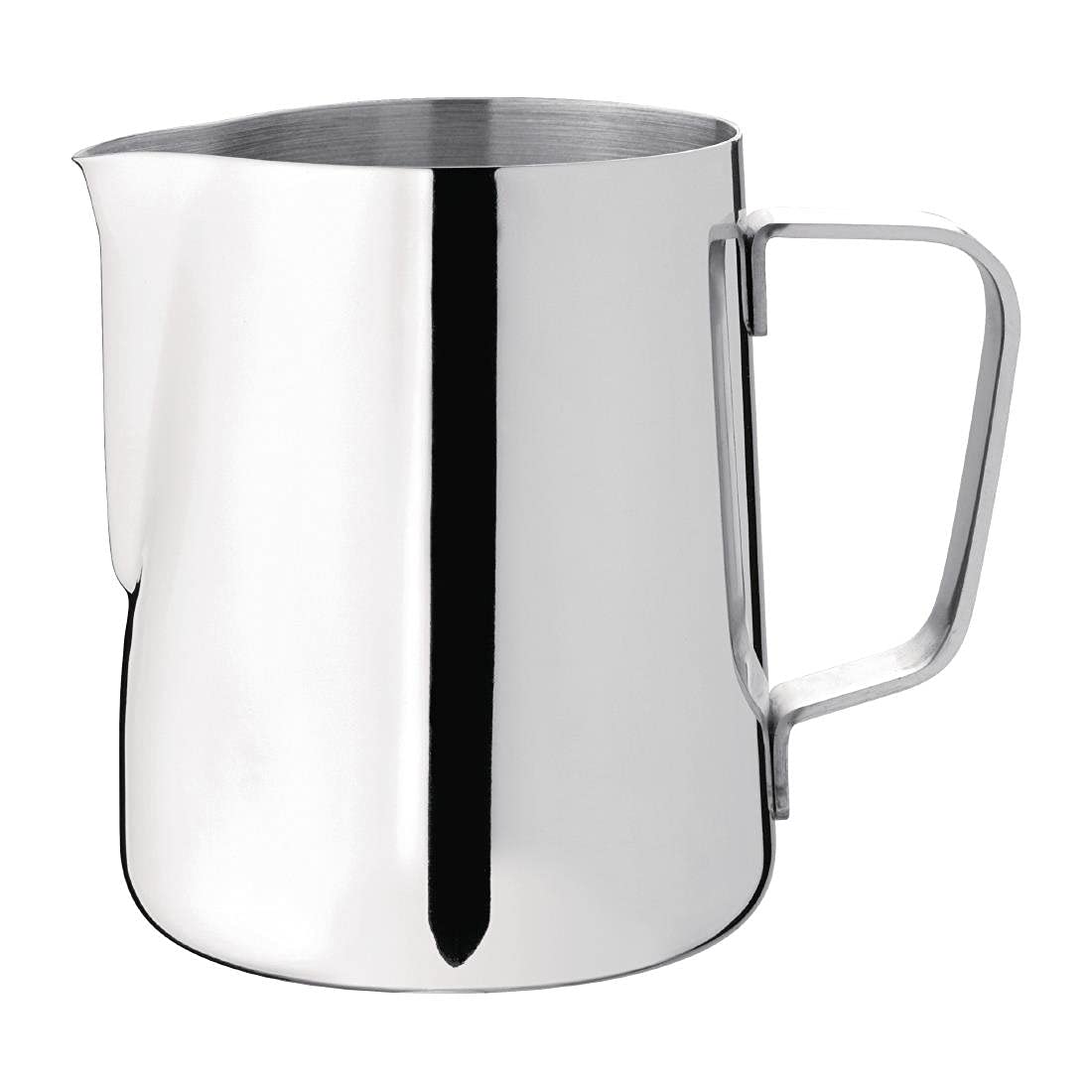 Olympia Stainless Steel Reusable Milk Jug 570ml - Mini Creamer Pitcher, Fingerprint Gravy Jug for Coffee, Sauces, Cream J317