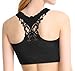 3-Pack Butterfly Lace Back Women's Seamless & Wirefree Comfort Bra with Removable Pads, by Pretty Seamless (XX-Large, Black, White and Nude)