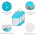 4 Pack Compression Packing Cubes, Expandable Luggage Packing Organizers with Space Saving Double Zipper, Breathable Top Mesh Organize and Compress Storage Bags for Travel（Sky Blue）