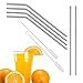 Stainless Steel Straws, BYNNIX Reusable Metal Drinking Straws for 20 oz~30 oz Yeti Tumbler Rambler Cups, Free Cleaning Brush Included, BPA Free (4 Bend + 2 Straight)