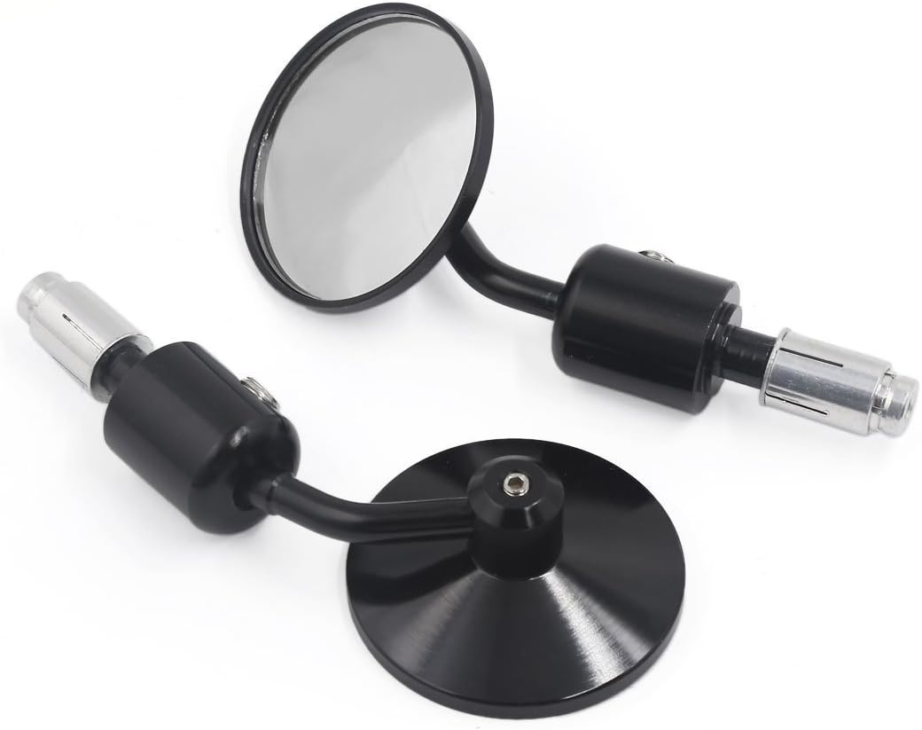 Motorcycle CNC Handle Bar End Mirrors 3"Round 7/8" for Yamaha Suzuki