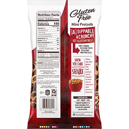 Snyder's Of Hanover, Gluten Free Mini Pretzels, 8 Oz Bag on Galleon