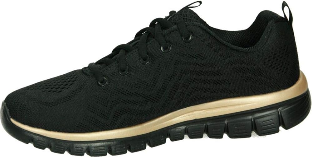 skechers graceful get connected schwarz gold