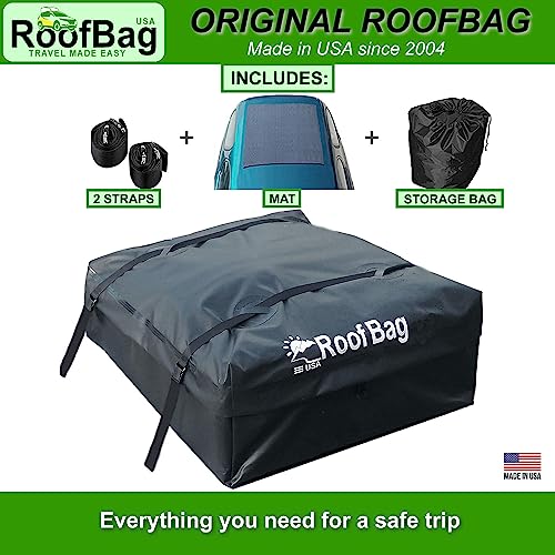 RoofBag Car Rooftop Cargo Carrier 13 Cubic, Waterproof Roof Bag Top Luggage Storage Carriers for