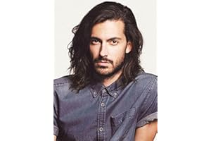 Kaneles Men's Wig Dark Brown Long Curly Natural Hair Wig Costume Halloween Cospaly Party Wigs