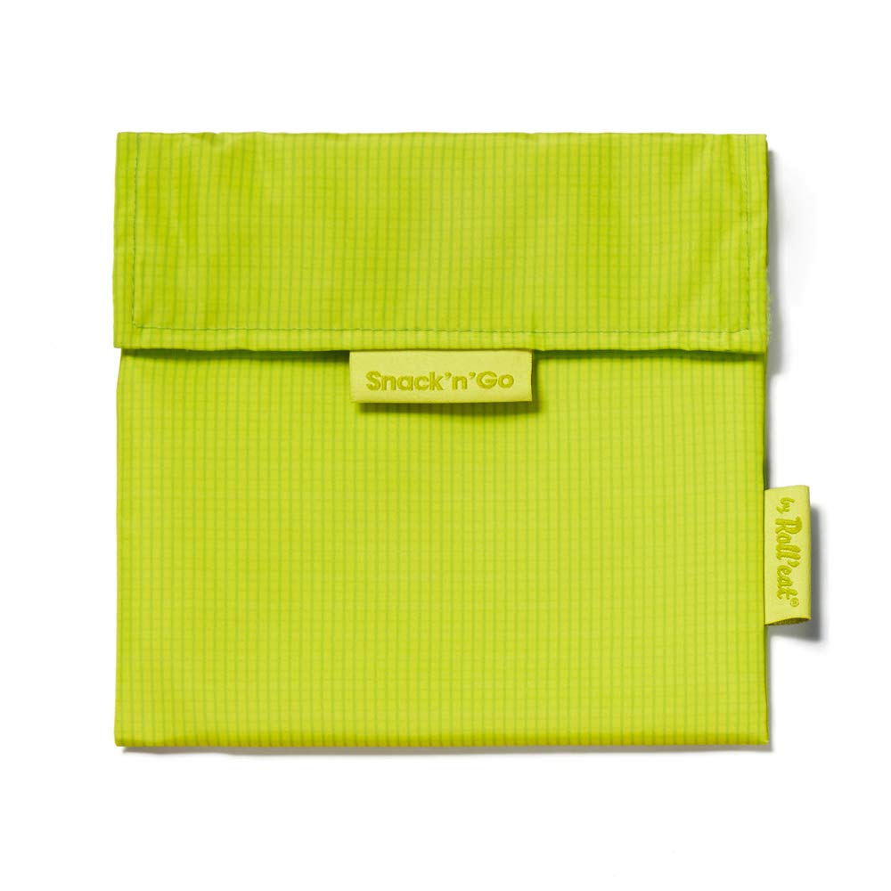 Roll’eat® Snack'n’Go Active | Reusable Snack Bag | Kids Snack Container | Eco-Friendly Food Bag | Lime Snack Holder