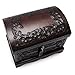 NOVICA Colonial Wood and Tooled Leather Jewelry Box, Brown 'Colonial Mystique'