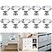 Interlink 16 pcs 30mm Crystal Glass Cabinet Knobs Clear Diamond Shape Drawer Pull Handle with Screws for Cupboard Drawer Dresser Door Kitchen
