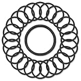 [100 Count] Elastics Hair Ties - 4mm Ponytail Bands for Thick Hair Bulk (Black)