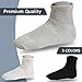 Debra Weitzner Diabetic Crew Socks Mens Womens Non-Binding Socks Loose Fit 12 Pairs Grey