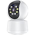 2K Indoor Security Camera, 2.4GHz/5GHz 360 View Pan/Tilt WiFi Cameras for Home Security, Pet Dog Baby Camera with Phone App, Motion Detection, Color Night Vision, 2-Way Audio, 24/7 SD Card Storage