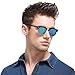 FEIDU Retro Polarized Mens Sunglasses for Men Half Metal Women FD3030 (blue, 2.04)