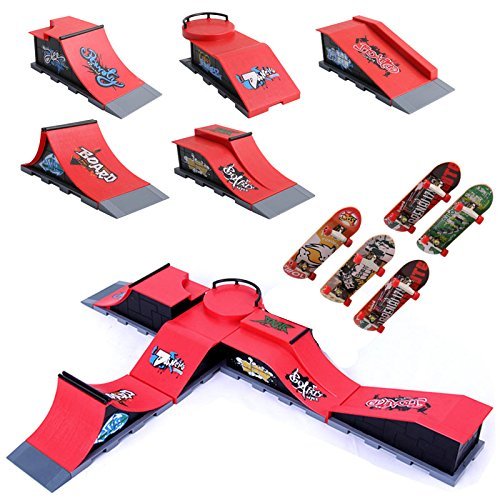 Delight eShop 5pcs/set Skate Park Ramp Parts A-F for Tech Deck Fingerboard Finger Board Ultimate Parks