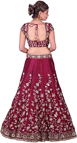 globalia creation women's silk semi-stitched lehenga choli