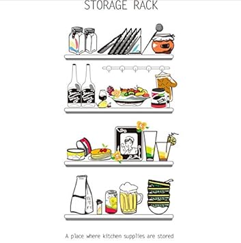 HHZDH Etiqueta De La Cocina Vinilo DIY Almacenamiento Estante ...