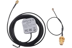 Geekstory Waterproof Active GPS Navigation Antenna DC 3V-5V, Connectors SMA Male Plug M8030 GPS Antenna 28dB Gain for GPS Module Receiver Tracking