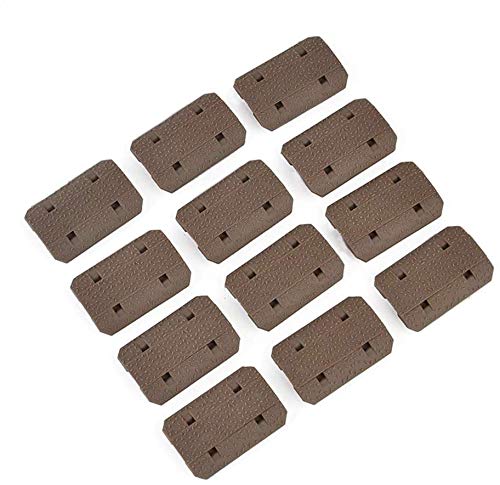 SBGJMY 12pcs Type Nylon Mlok Handguard Protector Rail Cover Panel for Mlok Rail Handguard System (Tan)