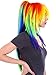 Simplicity Rainbow Wig with Long Wig Tail Set for Cosplay Costume, Rainbow