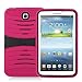 [Rhino] Hot Pink Heavy Duty rugged impact Hybrid Case with Build In Kickstand Protective Case For Samsung Tablet Galaxy Tab 3 7