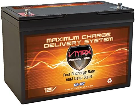 VMAXTANKS VMAX MR127 Compatible with Yamaha Power Boat and trolling Motors w/Group 27 Marine deep Cycle 12V Battery