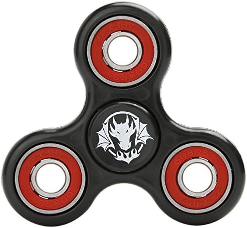 Tri-Spinner Fidget Toy EDC Focus Toy Stress Reducer with Hybrid Ceramic Bearing (Black, One Size)
