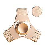 Ochine Anti-Anxiety 360 Spinner Focusing Fidget Toys 3D Figit Premium Quality EDC Focus Toy for Kids Adults Stress Reducer Relieves ADHD Boredom Ceramic Cube Bearing (gold)