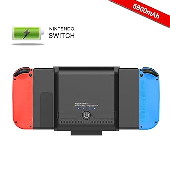 Amazon Com Nintendo Switch Battery Case Lyasi Portable Charging Case Backup Power 5800mah Extended External Battery Charger Case For Nintendo Switch 2017 Input 2 0a With Adjustable Stand Video Games