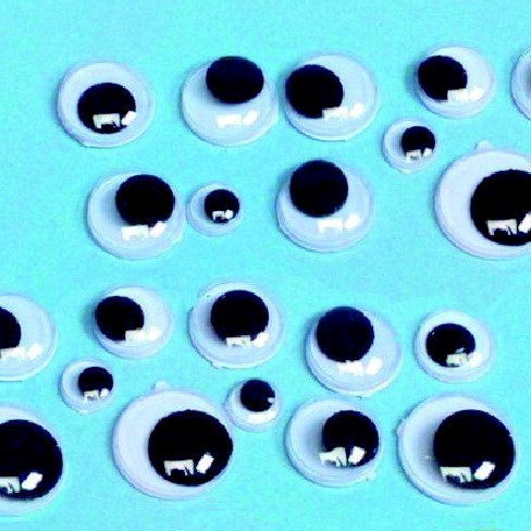 Creativity Street Jumbo Wiggle Eye, Assorted Size, Black, Pack of 100